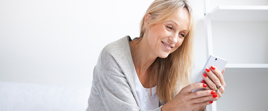 Female looking at phone