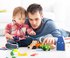 father is playing with his child