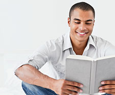 male reading a book male reading a book